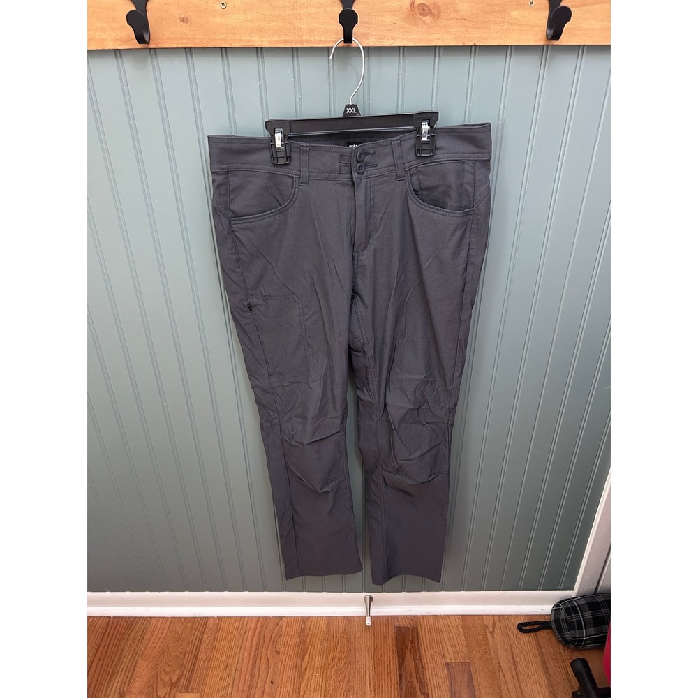 Prana Halle Straight Fit Hiking Pants Charcoal Grey Womens 10 Regular Stretch